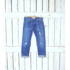 Vintage distressed 514 slim straight leg blue Levis denim jeans